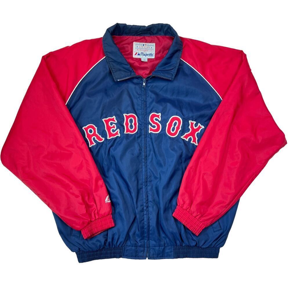 Vintage 90's Red Sox Zip Up Windbreaker Jacket Men's Size L